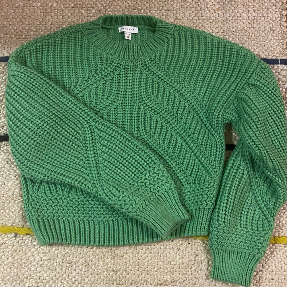 Green TopShop sweater
